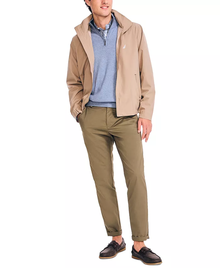 Nautica Men’s Classic Rainbreaker Hooded Zip-Front Lightweight Jacket Men's Fashion & Accessories