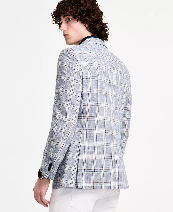 Nautica Men's Cotton & Linen Printed Modern-Fit Sport Coat Men's Fashion & Accessories