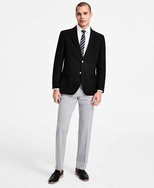 Nautica Men's Modern-Fit Active Stretch Solid Blazer Men's Fashion & Accessories