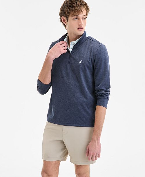 Nautica Men’s Moisture Wicking Performance Quarter-Zip Men's Fashion & Accessories