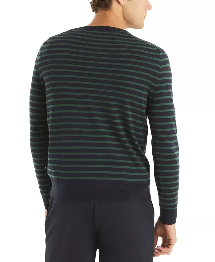 Nautica Men's Navtech Classic-Fit Stripe Crewneck Sweater Men's Fashion & Accessories