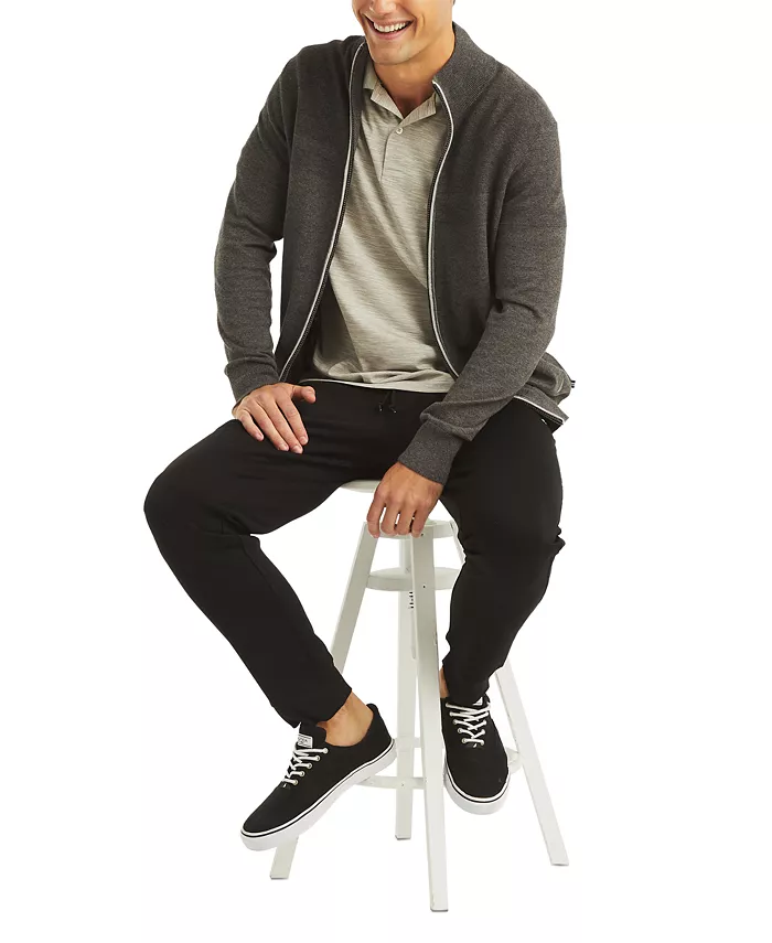 Nautica Men's Navtech Mock-Neck Full-Zip Sweater Men's Fashion & Accessories