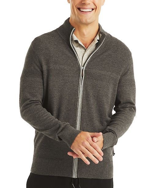 Nautica Men's Navtech Mock-Neck Full-Zip Sweater Men's Fashion & Accessories