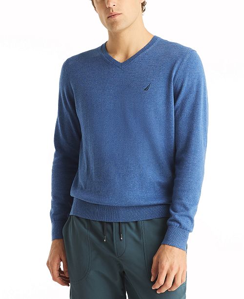 Nautica Men's Navtech Performance Classic-Fit Soft V-Neck Sweater Men's Fashion & Accessories