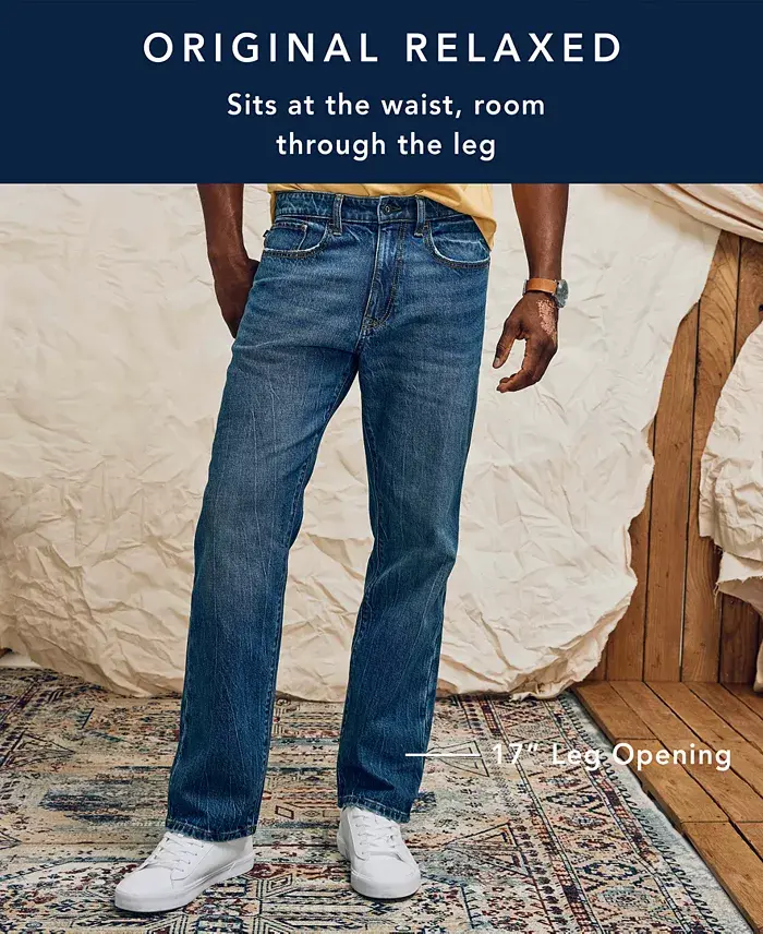 Nautica Men's Original Relaxed-Fit Stretch Denim 5-Pocket Jeans Men's Fashion & Accessories