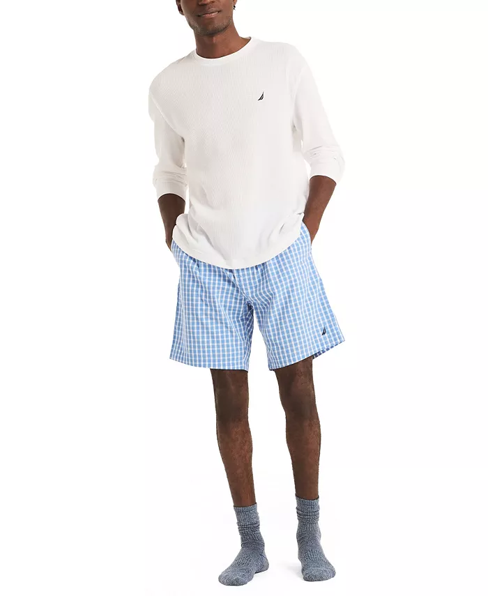 Nautica Men's Plaid Poplin Pajama Shorts Men's Fashion & Accessories