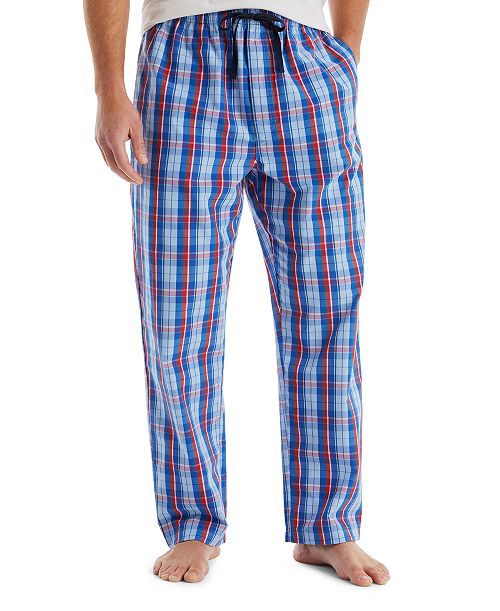 Nautica Men's Plaid Poplin Sleep Pants Men's Fashion & Accessories