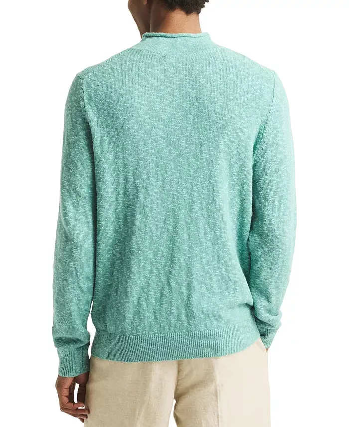 Nautica Men's Slub Linen Crewneck Sweater Men's Fashion & Accessories
