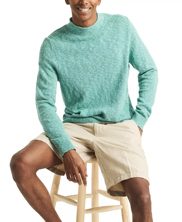 Nautica Men's Slub Linen Crewneck Sweater Men's Fashion & Accessories