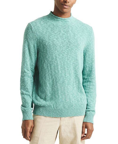 Nautica Men's Slub Linen Crewneck Sweater Men's Fashion & Accessories