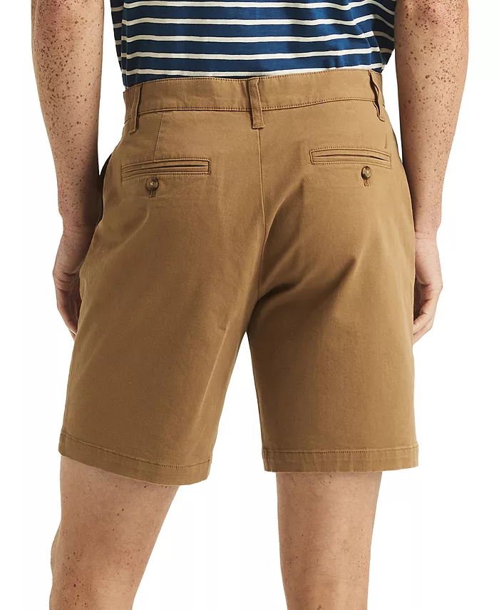 Nautica Men's Solid-Color Stretch-Twill 8.5" Deck Shorts Men's Fashion & Accessories