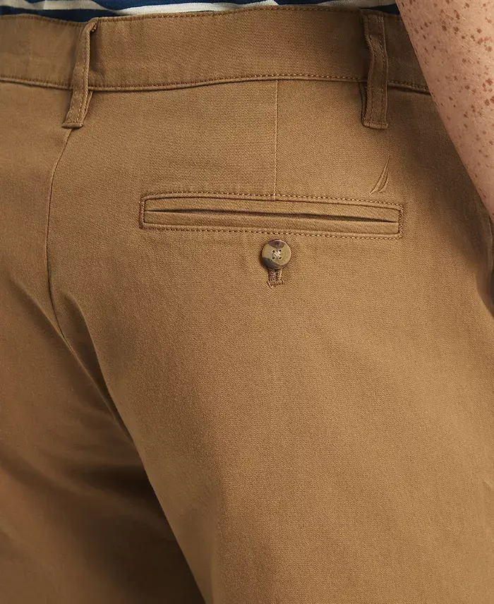 Nautica Men's Solid-Color Stretch-Twill 8.5" Deck Shorts Men's Fashion & Accessories