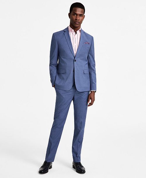 Nick Graham Men's Slim-Fit Stretch Suit Men's Fashion & Accessories