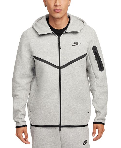 Nike Men's Tech Fleece Full-Zip Windrunner Logo Hoodie Men's Fashion & Accessories