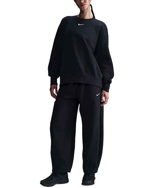 Nike Sportswear Women's Phoenix Fleece Oversized Crewneck Sweatshirt Women's Fashion Shoes & Accessories