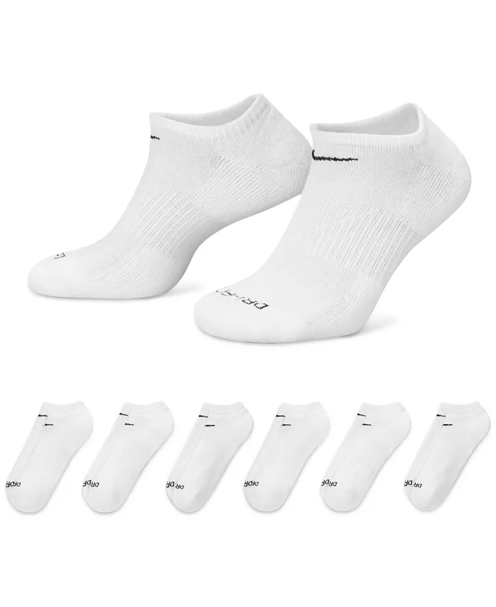 Nike Unisex Everyday Plus Cushioned Training No-Show Socks 6 Pairs Men's Fashion & Accessories