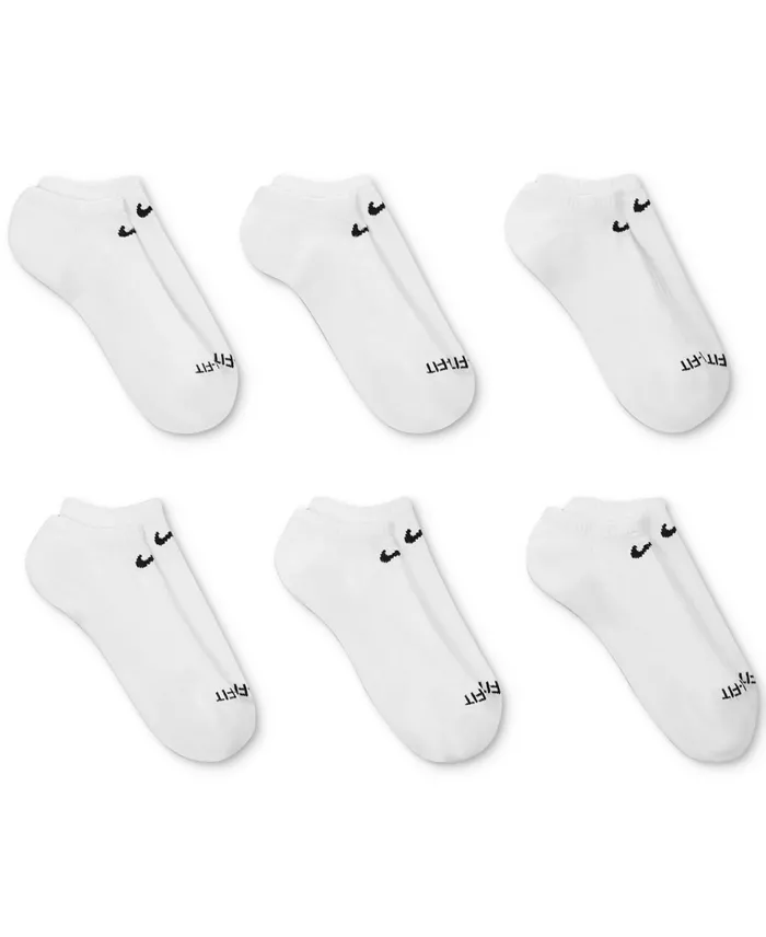 Nike Unisex Everyday Plus Cushioned Training No-Show Socks 6 Pairs Men's Fashion & Accessories