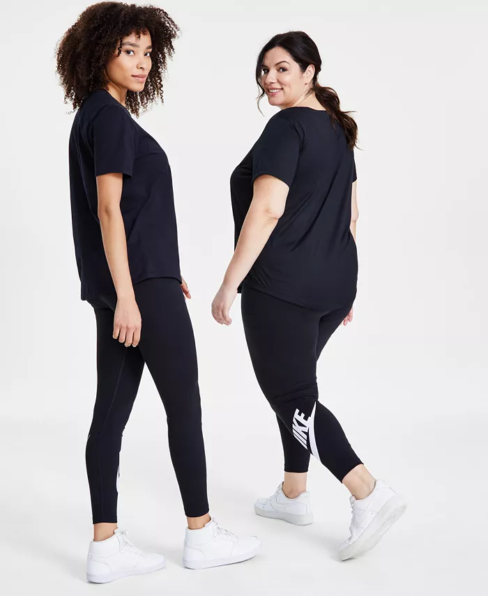 Nike Women's Active Dri-FIT Women's Short-Sleeve Logo T-Shirt Sportswear Classics High-Waisted Graphic Leggings & Revolution 7 Running Sneakers From Finish Line Women's Fashion Shoes & Accessories