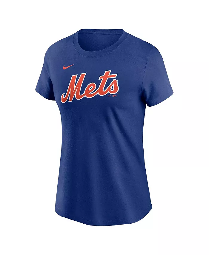Nike Women's Francisco Lindor Royal New York Mets Fuse Name Number T-Shirt Sports Fan Shop