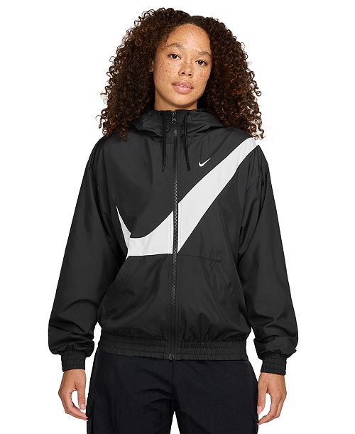 Nike Women's Loose UV Protection Full-Zip Logo Jacket Women's Fashion Shoes & Accessories