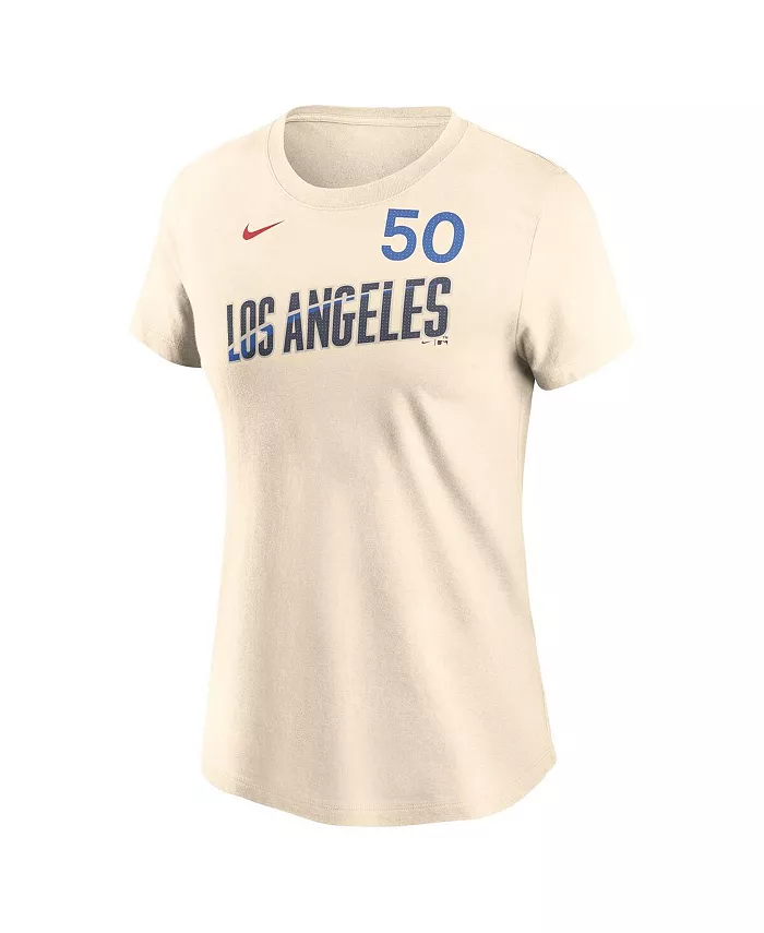 Nike Women's Mookie Betts Cream Los Angeles Dodgers 2024 City Connect Fuse Name Number T-Shirt Sports Fan Shop