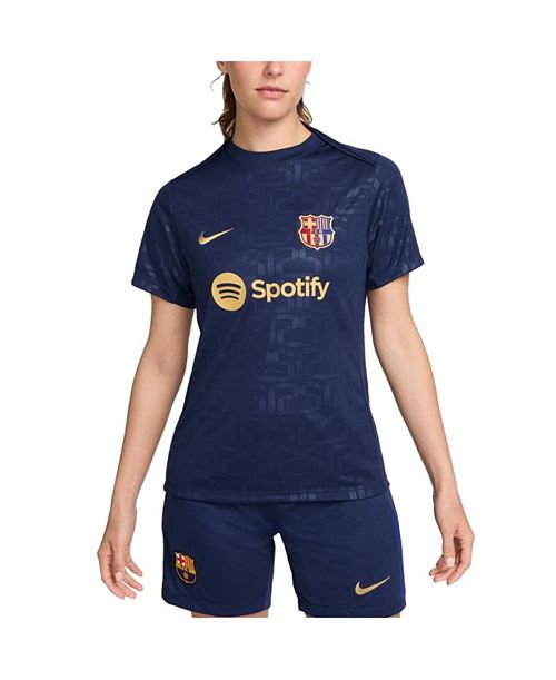 Nike Women's Navy Barcelona 2024/25 Academy Pro Pre-Match Performance Top Sports Fan Shop