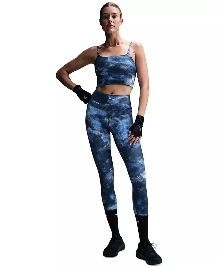 Nike Women's One Convertible Light-Support Longline Printed Sports Bra Women's Fashion Shoes & Accessories