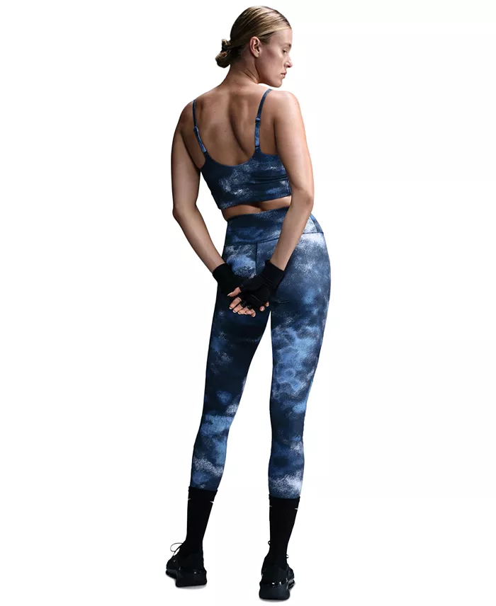 Nike Women's One Convertible Light-Support Longline Printed Sports Bra Women's Fashion Shoes & Accessories