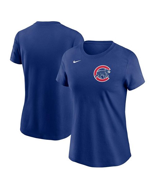 Nike Women's Royal Chicago Cubs Wordmark T-Shirt Sports Fan Shop