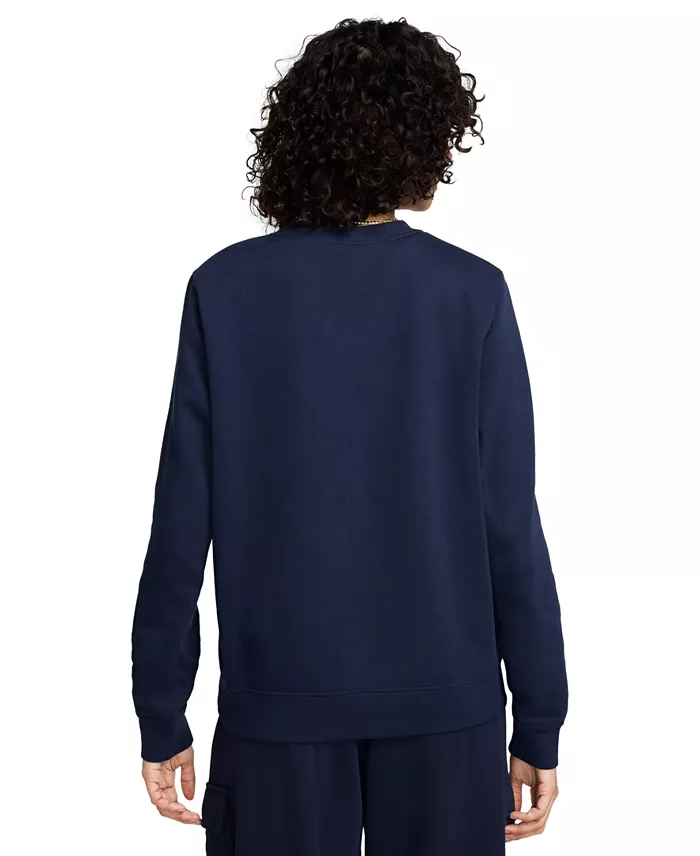 Nike Women's Sportswear Club Fleece Crewneck Sweatshirt Women's Fashion Shoes & Accessories