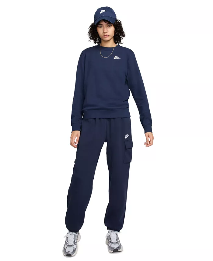 Nike Women's Sportswear Club Fleece Crewneck Sweatshirt Women's Fashion Shoes & Accessories