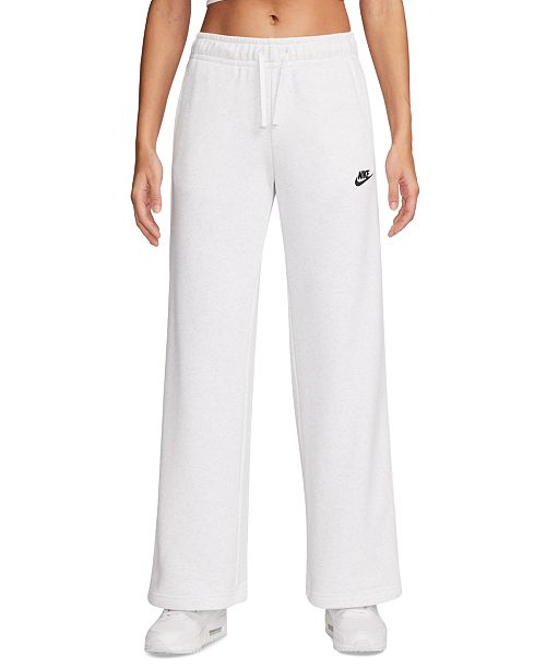 Nike Women's Sportswear Club Fleece Mid-Rise Wide-Leg Sweatpants Women's Fashion Shoes & Accessories