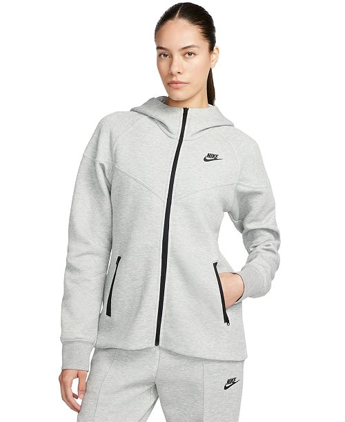 Nike Women's Sportswear Tech Fleece Windrunner Full-Zip Hoodie Women's Fashion Shoes & Accessories