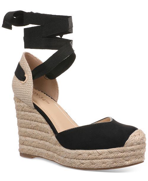 On 34th Melindaa Espadrille Wedge High Heel Sandals Exclusively at Macy's Women's Fashion Shoes & Accessories