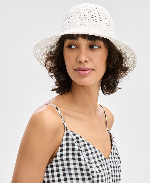 On 34th Solid Crochet Bucket Hat Exclusively at Macy's Women's Fashion Shoes & Accessories