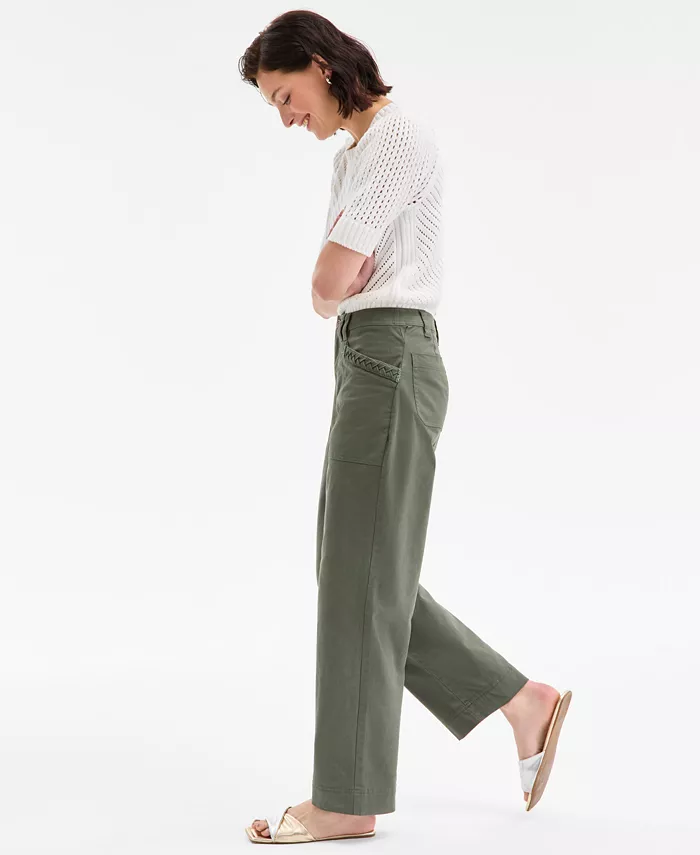 On 34th Women's Braided-Trim Cargo Pants Exclusively At Macy's Women's Fashion Shoes & Accessories