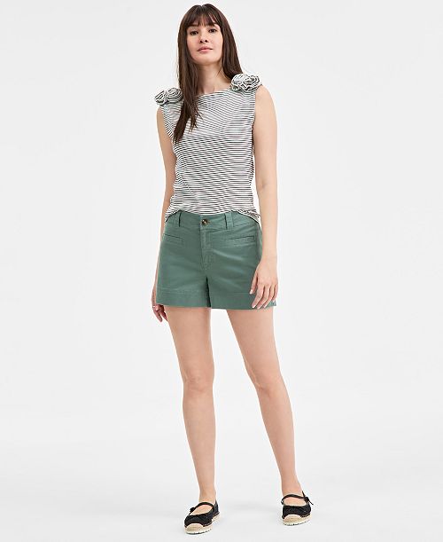 On 34th Women's Chino Shorts Exclusively at Macy's Women's Fashion Shoes & Accessories