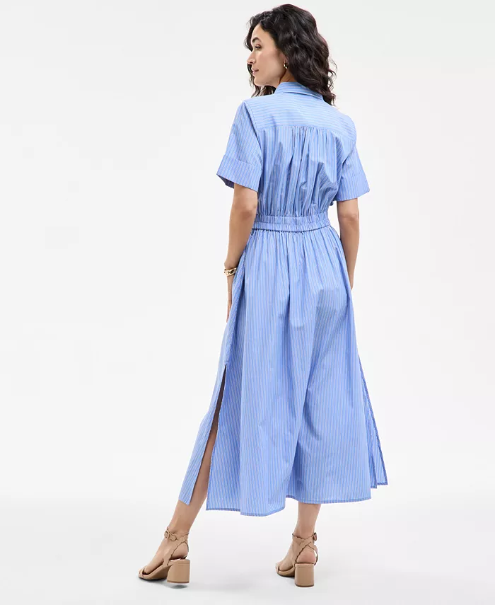 On 34th Women's Cotton Midi Shirtdress Exclusively At Macy's Women's Fashion Shoes & Accessories