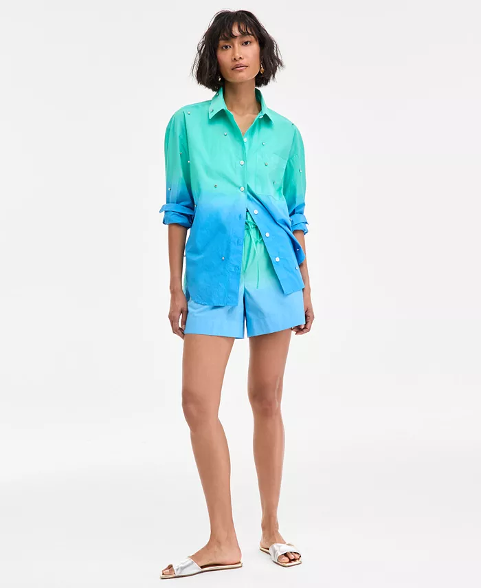 On 34th Women's Ombré Rhinestone Shirt Exclusively At Macy's Women's Fashion Shoes & Accessories
