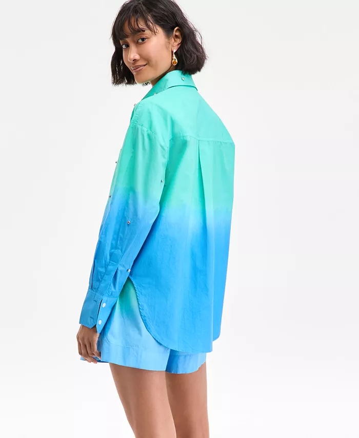 On 34th Women's Ombré Rhinestone Shirt Exclusively At Macy's Women's Fashion Shoes & Accessories