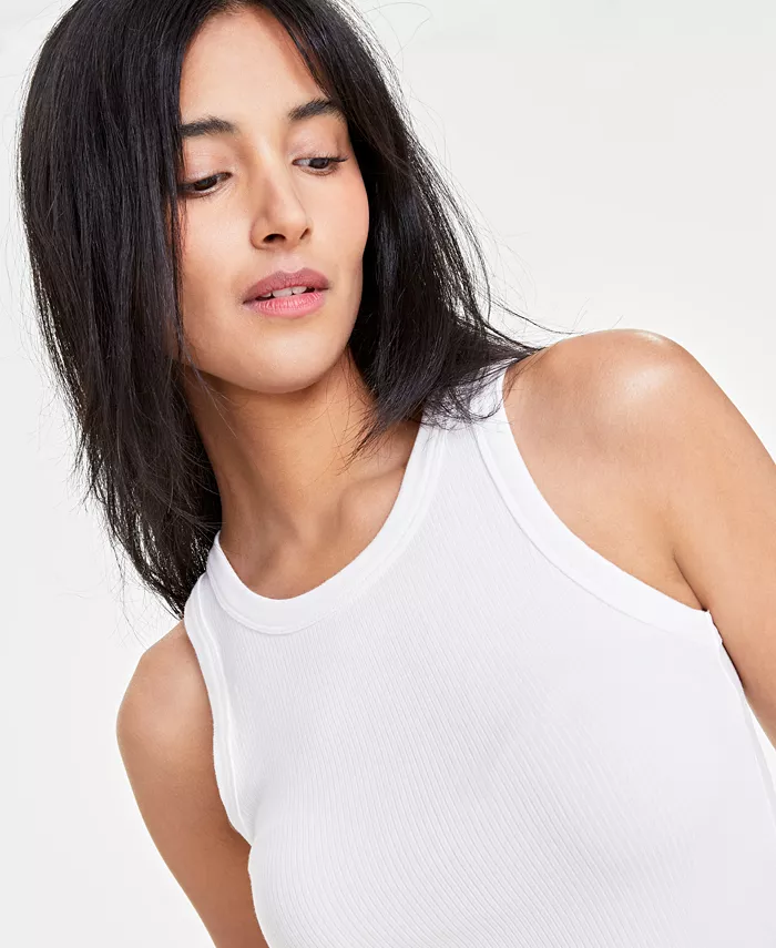 On 34th Women's Ribbed High-Neck Tank Top XXS-4X Created For Macy's Women's Fashion Shoes & Accessories
