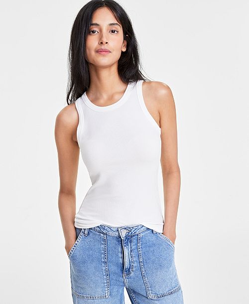 On 34th Women's Ribbed High-Neck Tank Top XXS-4X Created for Macy's Women's Fashion Shoes & Accessories