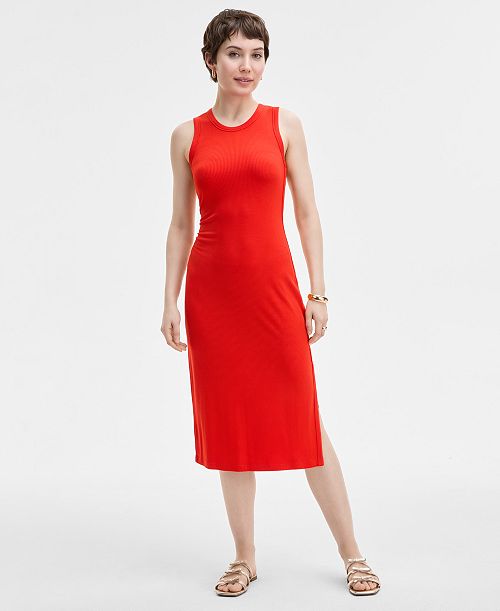 On 34th Women's Ribbed Knit Midi Dress Exclusively At Macy's Women's Fashion Shoes & Accessories