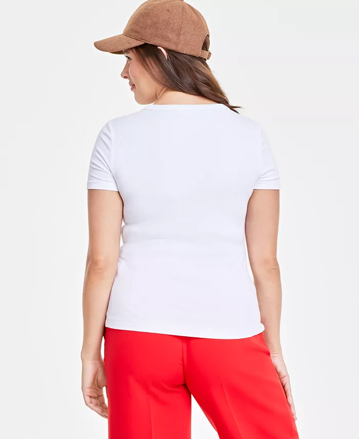 On 34th Women’s Ribbed T-Shirt XXS-4X Created For Macy’s Women's Fashion Shoes & Accessories