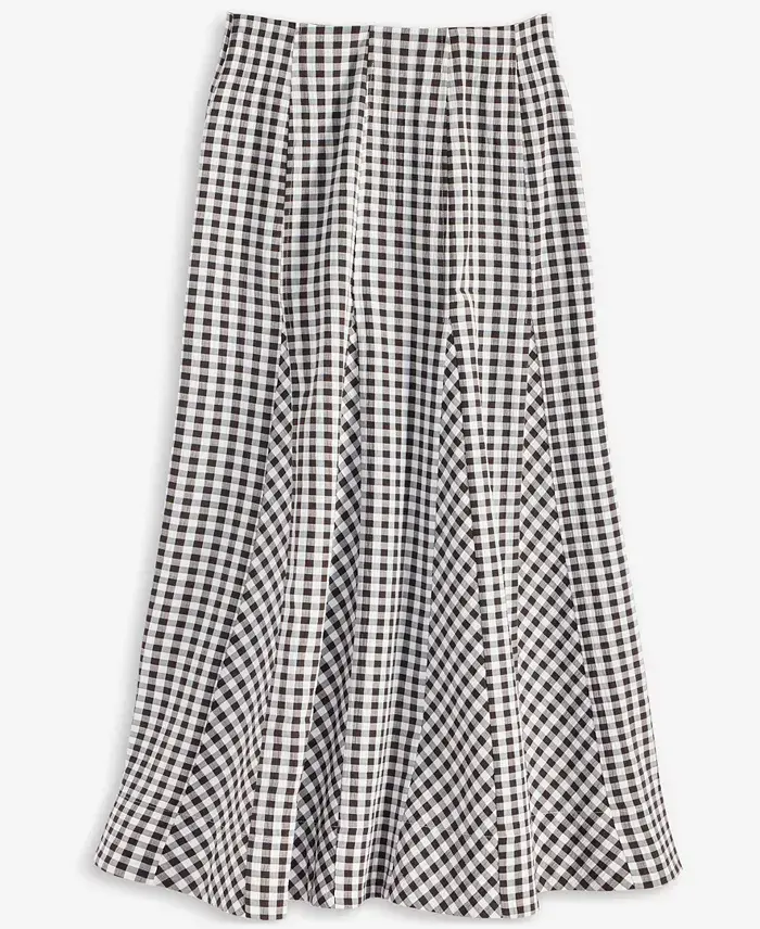 On 34th Women's Seersucker Gingham Midi Skirt Exclusively At Macy's Women's Fashion Shoes & Accessories