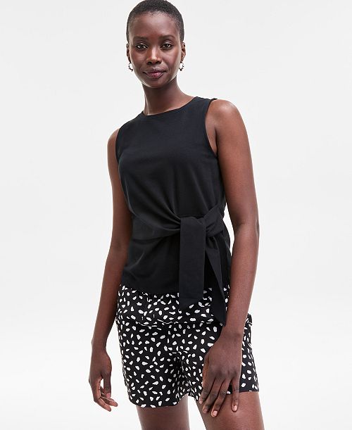 On 34th Women's Side-Tie Tank Top Exclusively at Macy's Women's Fashion Shoes & Accessories