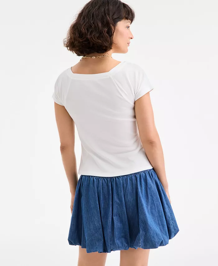 On 34th Women's Snap-Front T-Shirt Exclusively At Macy's Women's Fashion Shoes & Accessories