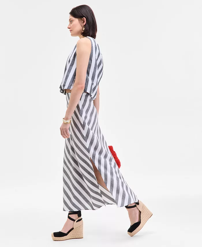 On 34th Women's Striped Maxi Skirt Exclusively At Macy's Women's Fashion Shoes & Accessories