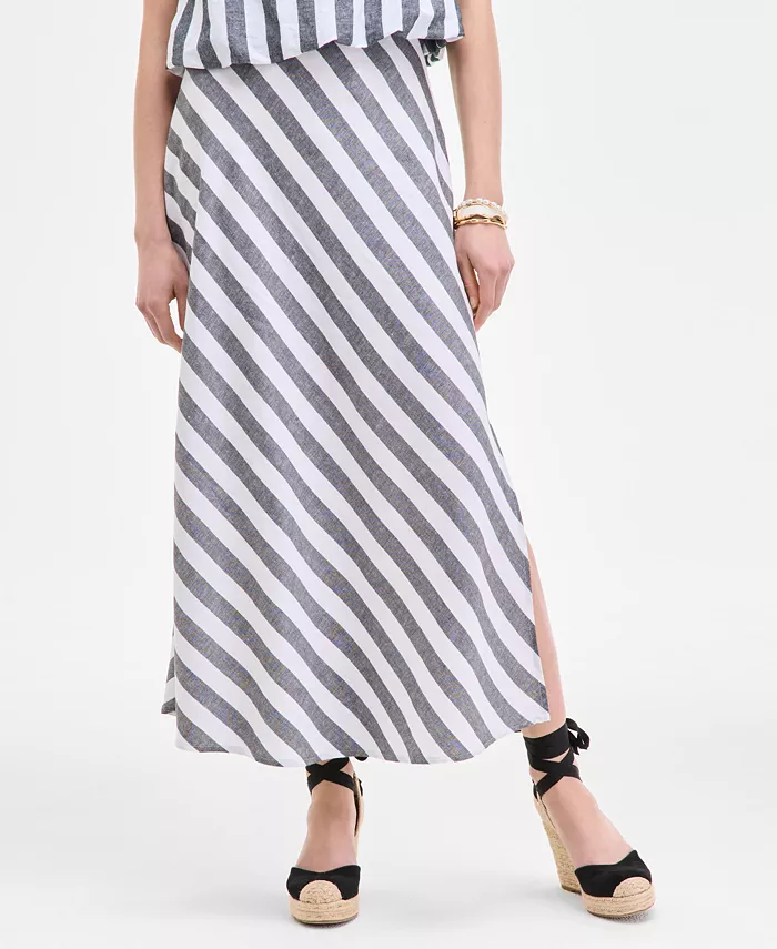 On 34th Women's Striped Maxi Skirt Exclusively At Macy's Women's Fashion Shoes & Accessories