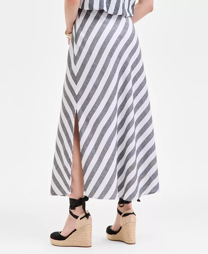 On 34th Women's Striped Maxi Skirt Exclusively At Macy's Women's Fashion Shoes & Accessories